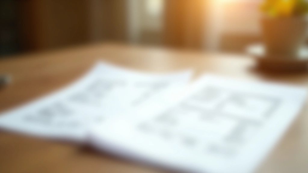 Detalhe de recibos e preços comparados numa mesa